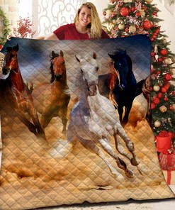 Horse Quilt Bedding Set Bedroom Decor, Gifts for Horse Lovers