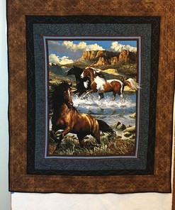 Horse Quilt Bedding Set Personalized with Name, Perfect Gift for Family