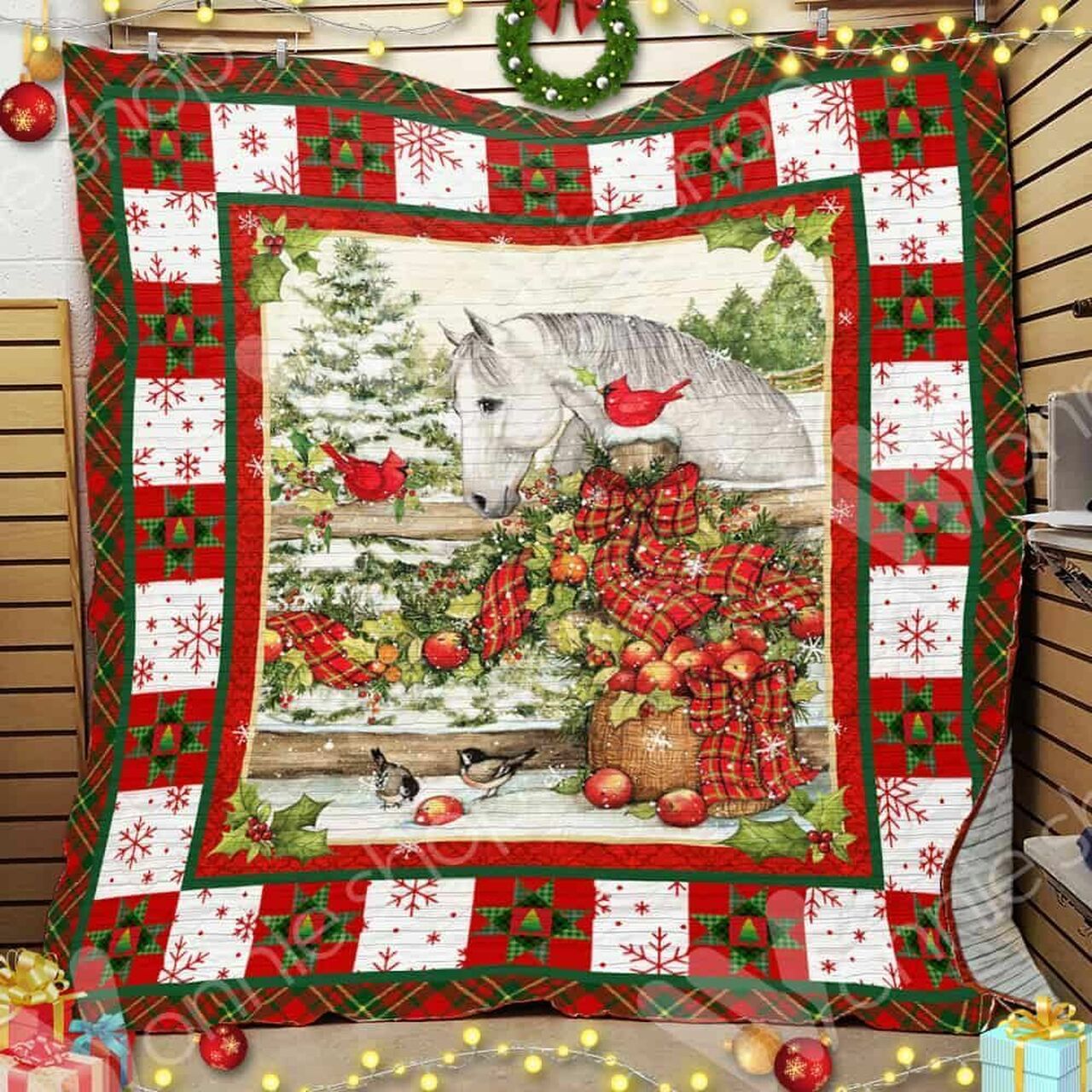 Horse Quilt Bedding Set for Bedroom Decor, Gifts for Family