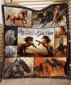 Horse Stone Cold Quilt Bedding Set Blanket for Custom Home Decor and Family Gifts