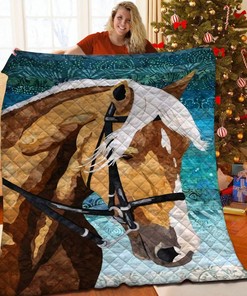 Horse Themed Quilt Bedding Set - Personalize with Your Name or Quote - Great for Home Decor