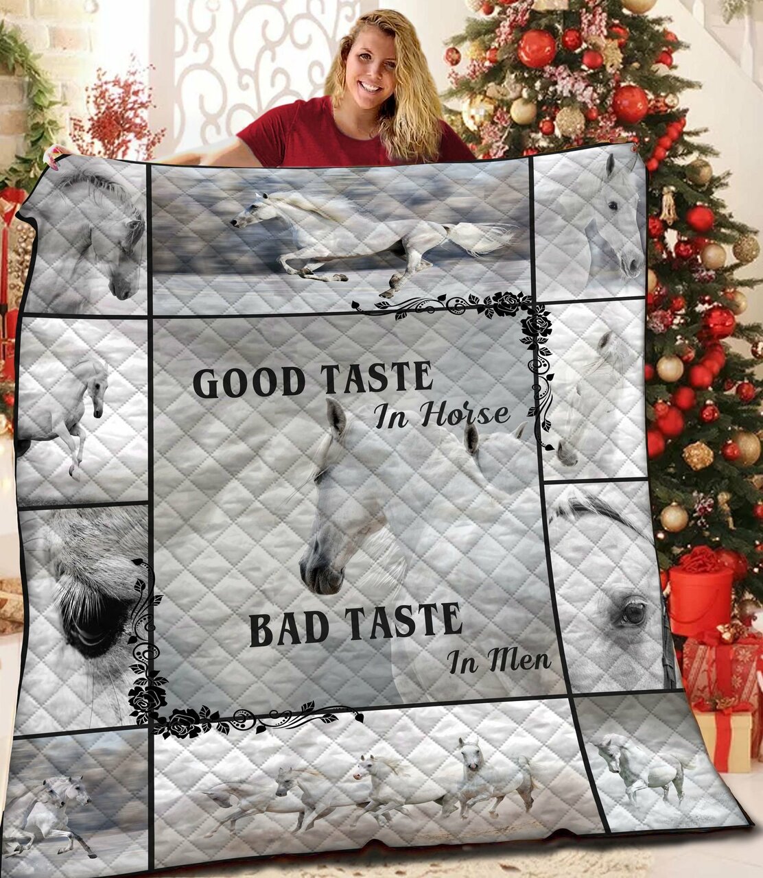 Horses Quilt Bedding Set Bedroom Decor, Gifts for Family