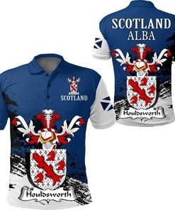 Houldsworth Scottish Family Crest Scotland Special Polo Shirt - Golf Shirt