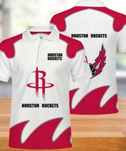 Houston Rockets Button Up Polo Shirt