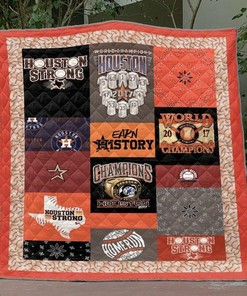Houston Strong Personalized Quilt Blanket Bedding Set for Bedroom Decor and Family Gifts