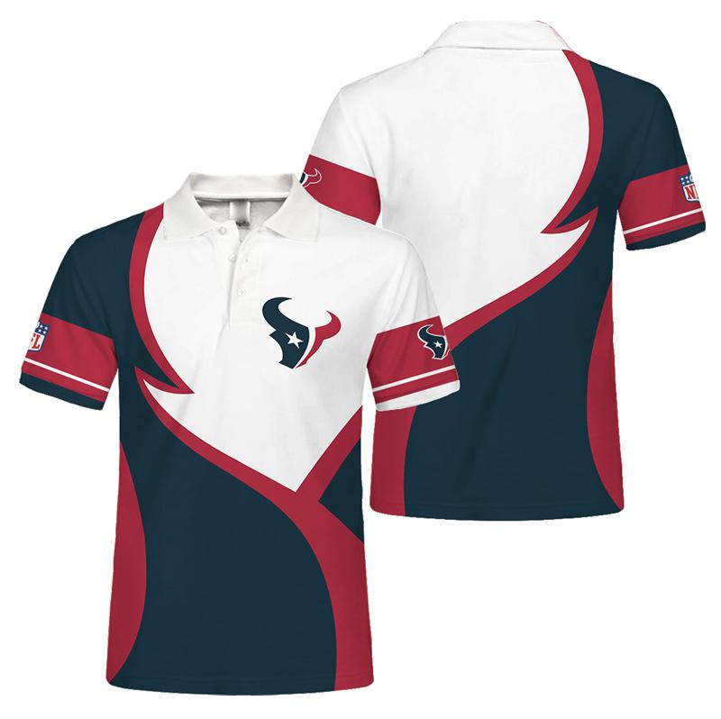 Houston Texans Button Up Polo Shirt