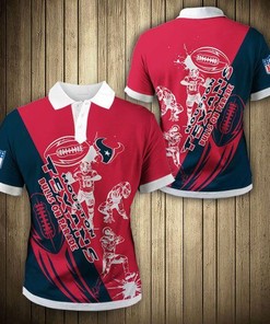 Houston Texans Casual 3D Polo Shirt