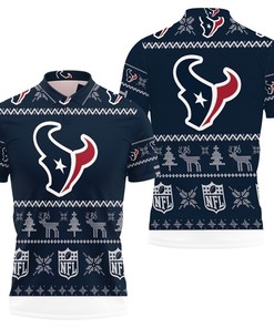 Houston Texans Christmas 3D Polo Shirt
