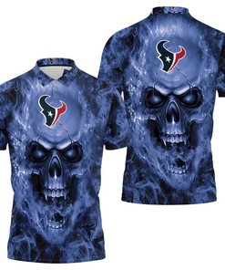 Houston Texans Nfl Fans Skull Polo Shirt