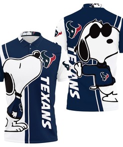 Houston Texans Snoopy Lover 3D Printed Polo Shirt