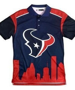 Houston Texans Thematic Polyester Polo Shirt 3D All Over Print Shirt3922