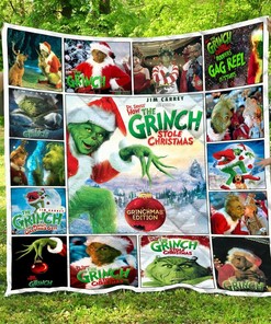 How The Grinch Stole Christmas Quilt Bedding Set Blanket Bedroom Decor, Gifts for Family
