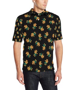 Hula Bear Pattern Print Design 06 Men Polo Shirt