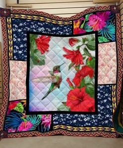 Hummingbird Personalized Quilt Bedding Set for Home Decoration and Family Gift Ideas