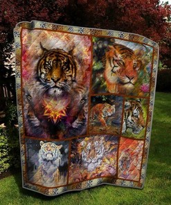 Hunt Tiger Custom Quilt Bed Set Blanket for Bedroom Decoration and Gifts for Fans