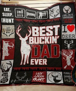 Hunting Dad Personalized Quilt Bedding Set Great for Bedroom Decoration and Family Gifts