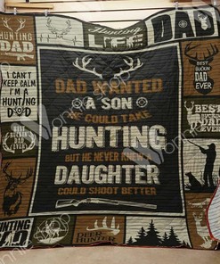 Hunting Dad Personalized Quilt Bedding Set Perfect for Bedroom Decor and Family Gifts