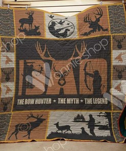 Hunting Dad Personalized Quilt Bedding Set for Home Decoration and Family Gifts