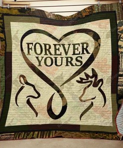 Hunting Deer Husband And Wife Forever Yours Quilt Bedding Set Blanket Wedding ValentineS Day