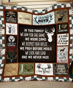 Hunting Quilt Bedding Set Bedroom Decor Gifts for Hunting Lovers