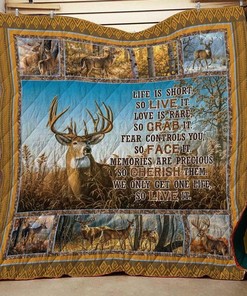 Hunting Quotes Customized Quilt Bedding Set for Bedroom Decor and Family Gifts