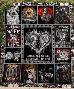 Husband And Wife Together For Life Blanket Quilt Bedding Set Bedroom Decor, Gifts for Family