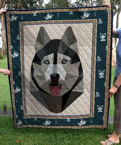 Husky Dog Quilt Bedding Set Bedroom Decor, Gifts for Family