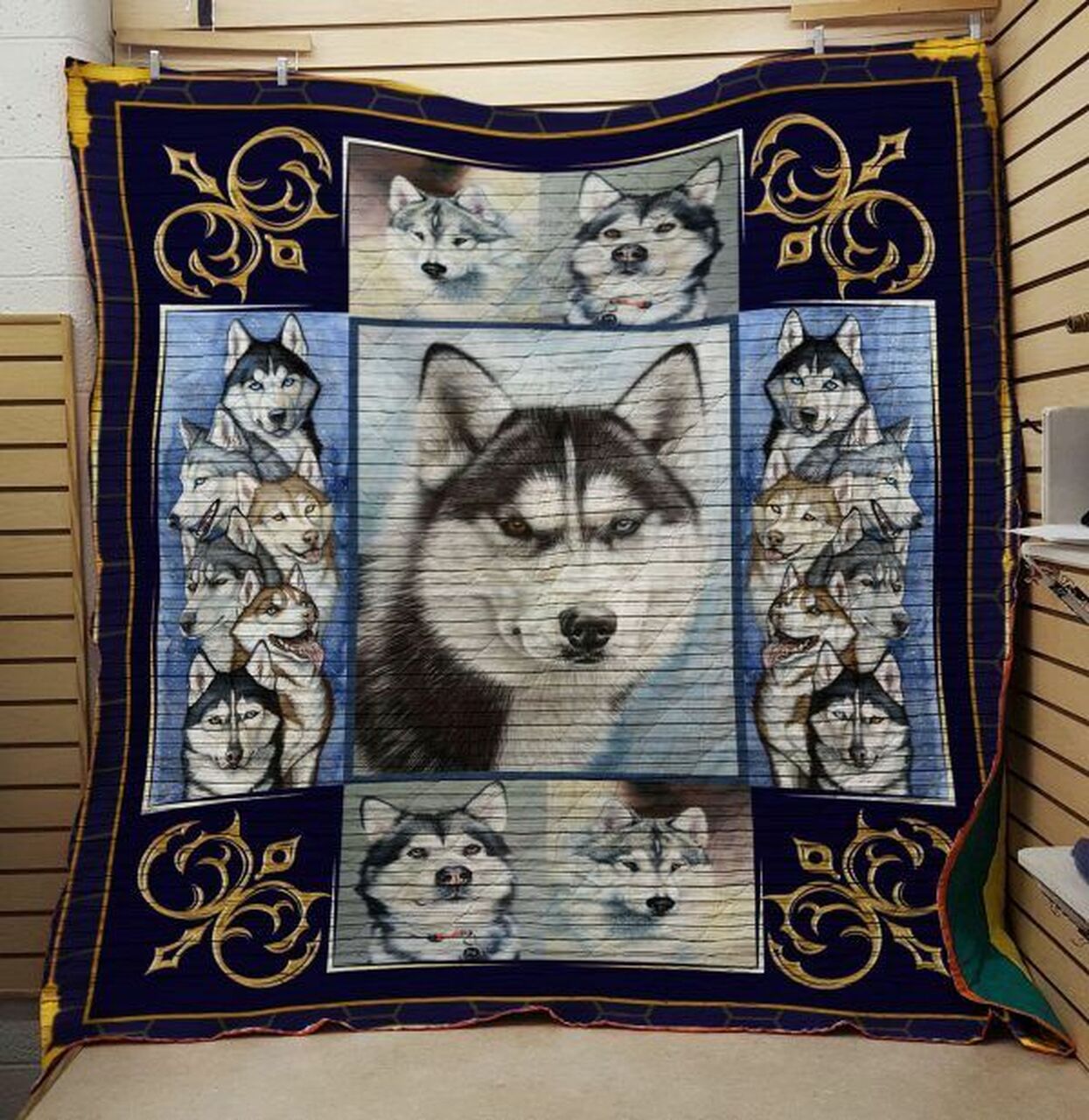 Husky Royal Husky Personalized Quilt Blanket Bedding Set for Home Decoration and Gifts for Family