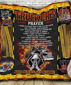 I Am A Trucker Personalized Quilt Bedding Set for Bedroom Decor and Family Gifts