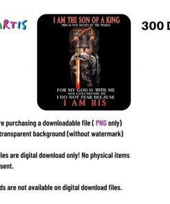 I Am The Son of a King Lion of Judah Christian T-Shirt with Warrior Design