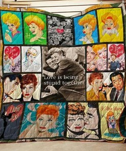 I Love Lucy Fans Quilt Bedding Set Blanket for Personalized Home Decor and Family Gifts