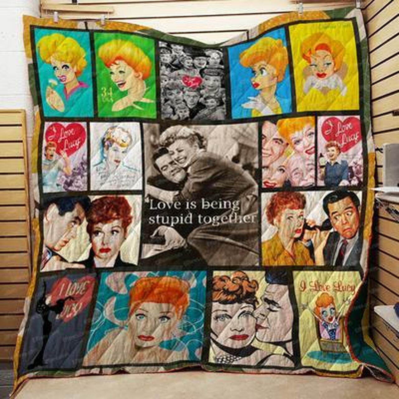 I Love Lucy Fans Quilt Bedding Set Blanket for Personalized Home Decor and Family Gifts