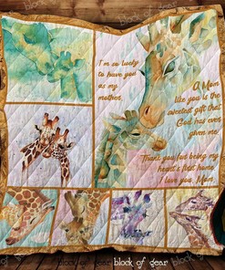 I M So Lucky To Have You As My Mother Blanket Quilt Bedding Set Bedroom Decor, Gifts for Family