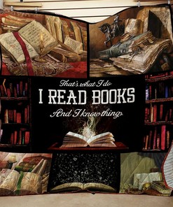I Read Books And I Know Things Quilt Bedding Set Bedroom Decor, Gifts for Family