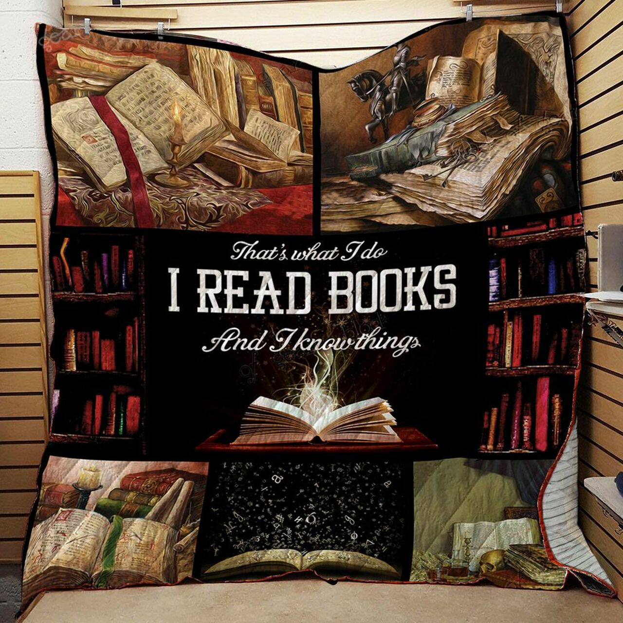 I Read Books And I Know Things Quilt Bedding Set Bedroom Decor, Gifts for Family