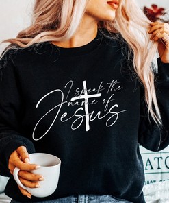 I Speak the Name of Jesus Christian T-Shirt with Easter Design