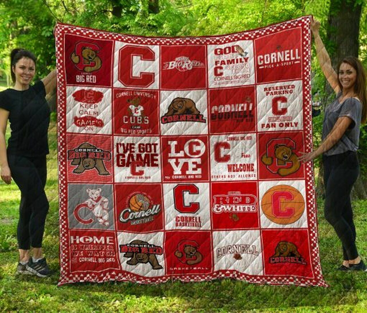 Ideal Ncaa Cornell Big Red Bedding Set Quilt Blanket - Gifts for Fans & Bedroom Decor
