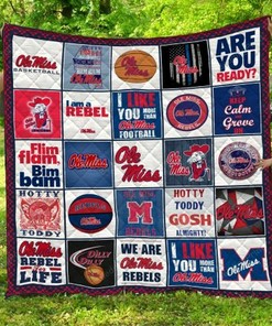 Ideal Ncaa Ole Miss Rebels Bedding Set Quilt Blanket - Gifts for Fans & Bedroom Decor