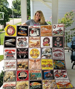 Indian Motorcycle Quilt Bedding Set Blanket