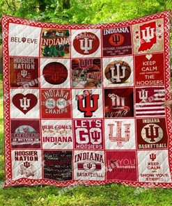 Indiana Hoosiers Personalized Quilt Bedding Set Suitable for Home Decoration and Family Gifts