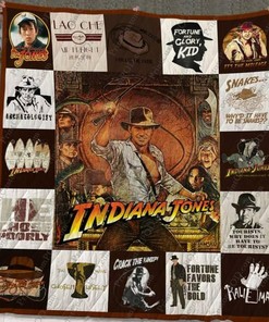 Indiana Jones Adventure Quilt Bedding Set Blanket, Perfect for Bedroom Decor and Family Gifts
