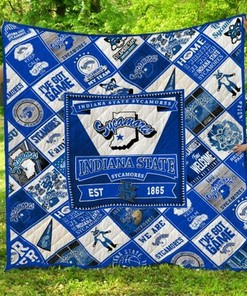 Indiana State Sycamores Personalized Quilt Bedding Set for Home Decoration & Family Gifts