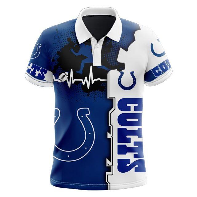 Indianapolis Colts Beating Curve Polo Shirt Gifts for Fans