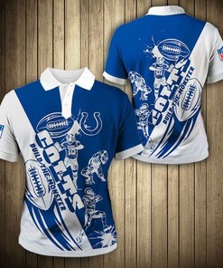 Indianapolis Colts Casual 3D Polo Shirt Gifts for Fans