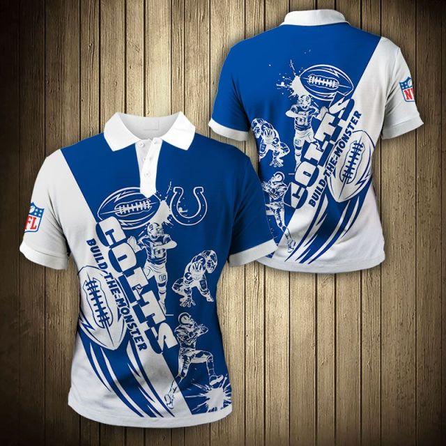 Indianapolis Colts Casual 3D Polo Shirt Gifts for Fans