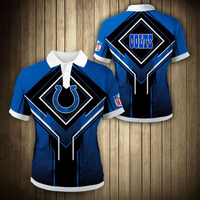 Indianapolis Colts Square Lattice Polo Shirt Gifts for Fans