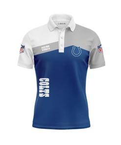 Indianapolis Colts Women's Button Up Polo Shirt Gifts for Fans