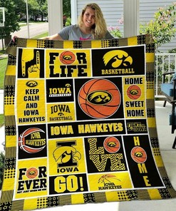 Iowa Hawkeyes Quilt Blanket Bedding Set Personalized for Home Decoration and Family Gifts