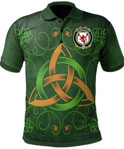 Ireland Clothing - House of FOX Irish Family Crest Polo Shirt - Celtic Triquetra Knot