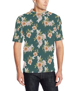 Iris Pattern Print Design Ir01 Men Polo Shirt